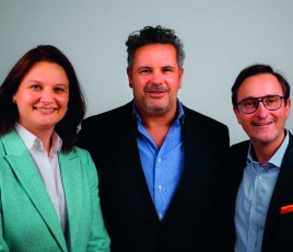 De g. à dr. : Valérie Gagliardi (DG de LiTT), Julien Monteiro (PDG de SIG France) et Nicolas Balland (DG de Lariviere).