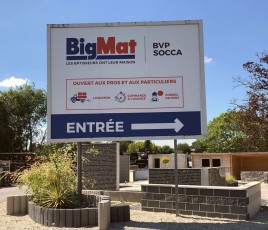BigMat BVP-Socca, entrée et parking.