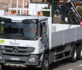 Camion de livraison Lehmann Matériaux (Point.P) en 2015.