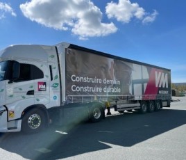 Camion bio-GNV de VM Matériaux.