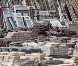 Déchets de chantier.