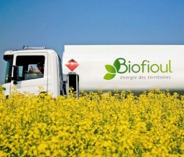 Biofioul livraison camion champ de colza