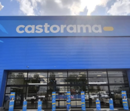 Façade du magasin Castorama de Strasbourg (Bas-Rhin) entièrement rénové.