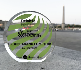 Label 2025 "Best managed companies" reçu par le Groupe Comptoir par le cabinet d'audit Deloitte France.