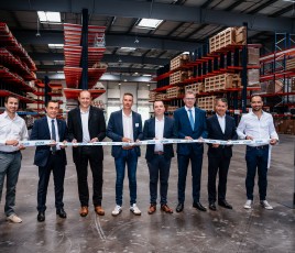 Inauguration de la nouvelle plateforme logistique de l'UAB (Vendée), le 10/06/2025.
