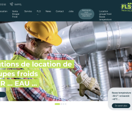 Page d'accueil du site internet du groupe francilien Froid Loc Services (FLS).