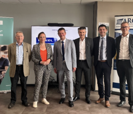 Inauguration du nouveau mode de chauffage du centre logistique régional de Cestas (Gironde) - Rexel France et la foncière Argan.