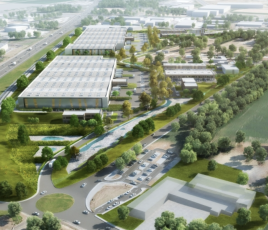 Plateforme logistique du groupe Samse à La Boisse, dans l'Ain près de Lyon.