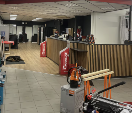 Aperçu du libre-service généraliste de Gedimat Limoux, à Limoux (Aude), exploité par la société Marion Matériaux.