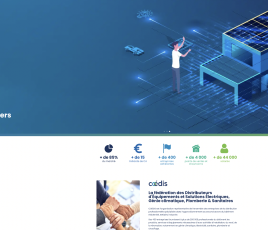 Homepage du site web de Coédis (Fédération des distributeurs d’équipements et solutions électriques, génie climatique, plomberie et sanitaires).