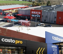Façades de GSB à l'enseigne Castorama et Brico Dépôt - Enseignes du groupe britannique Kingfisher Plc.