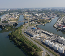 Port de Gennevilliers (Hauts-de-Seine) géré par Haropa Port.