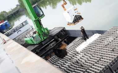 Groupe Plattard - Fret fluvial, chantier Axis - Lyon, Juin 2022