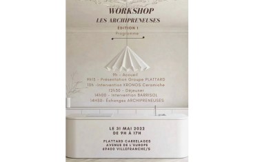 Plattard Carrelages, showroom de Villefranche-sur-Saône (69), workshop Mai 2022.