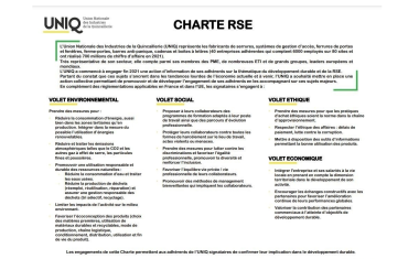 Uniq - Charte RSE 2022.