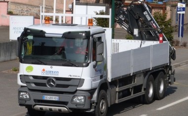 Camion de livraison Lehmann Matériaux (Point.P) en 2015.