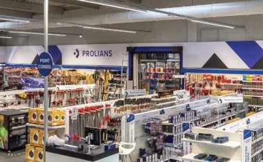 Intérieur d'un point de vente Porlians (enseigne Quofi du groupe lyonnais Descours & Cabaud).
