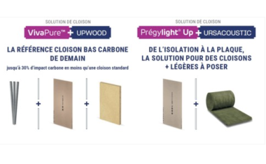 Solutions d'isolation bas carbone pour les cloisons - Ursa et Siniat "by Etex".