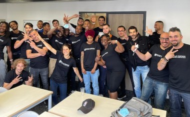 Apprentis à l'École Gustave, à Paris.