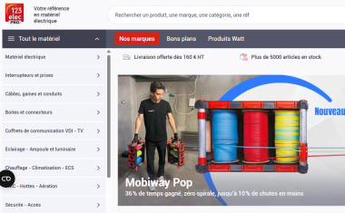 Plateforme e-commerce BtoB 123 Elec Pro (groupe Phase Neutre).