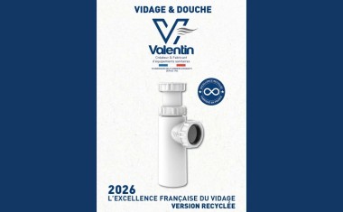 Catalogue 2026 de Valentin, entreprise spécialisée en plomberie et sanitaires