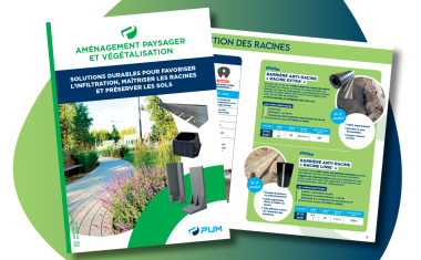 Dépliant PUM 2026 sur la gestion des eaux pluviales et les aménagements extérieurs à la suite de la commercialisation de la gamme Plantco.
