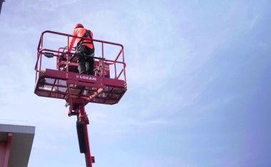 Nacelle élévatrice de Haulotte Group équipe du système FASTN.