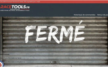 Site Racetools fermé par Bricomarché.