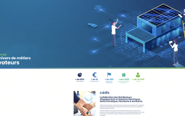 Homepage du site web de Coédis (Fédération des distributeurs d’équipements et solutions électriques, génie climatique, plomberie et sanitaires).