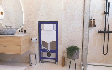 Bâti support avec broyeur intégré Saniwall Up Evo à carreler