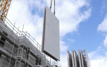 préfabrication béton prémur grue