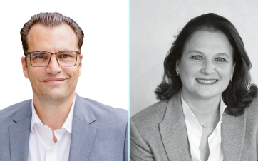 Laurent Chameroy (directeur général du groupe Samse) et Valérie Gagliardi (DG déléguée de Samse).