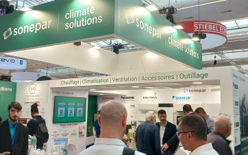 Stand Sonepar Climate Solutions sur le salon Interclima 2026.