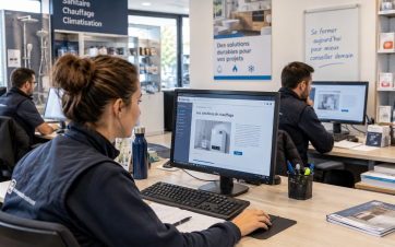 Formation en e-learning dans une enseigne BtoB spécialisée en sanitaire-chauffage-plomberie.