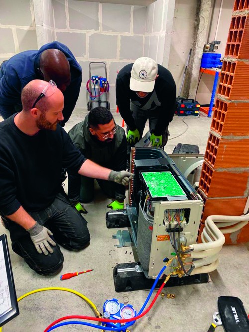 Thibault Martinage lors d'une formation