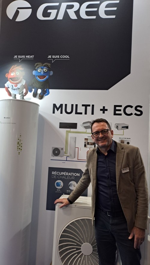 Patrice Ruaz directeur GREE sur stand Artibat 2025