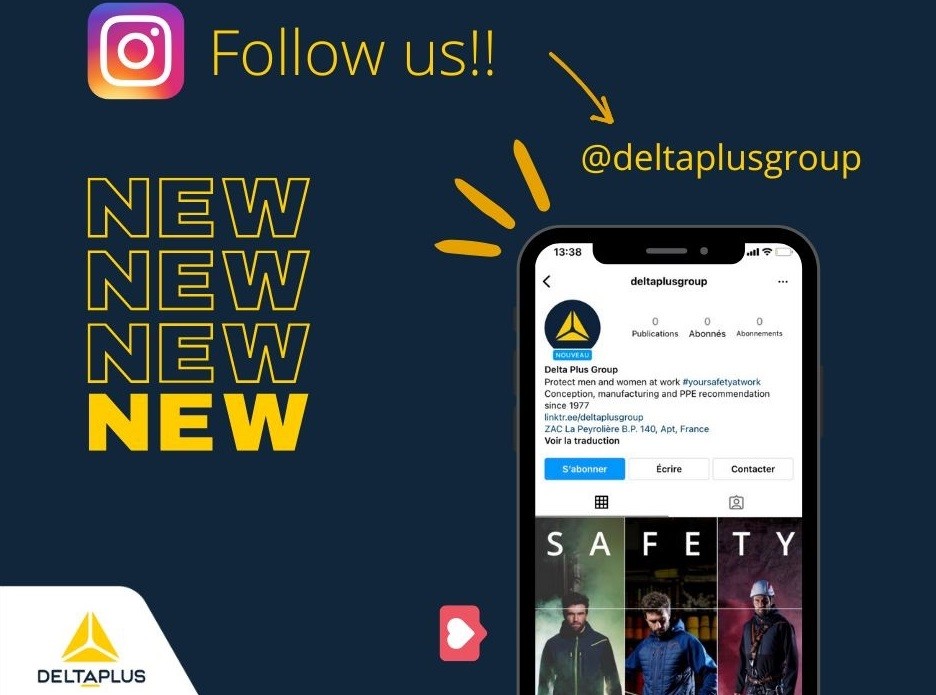 Delta Plus Group - Annonce d'ouverture du compte Instagram.