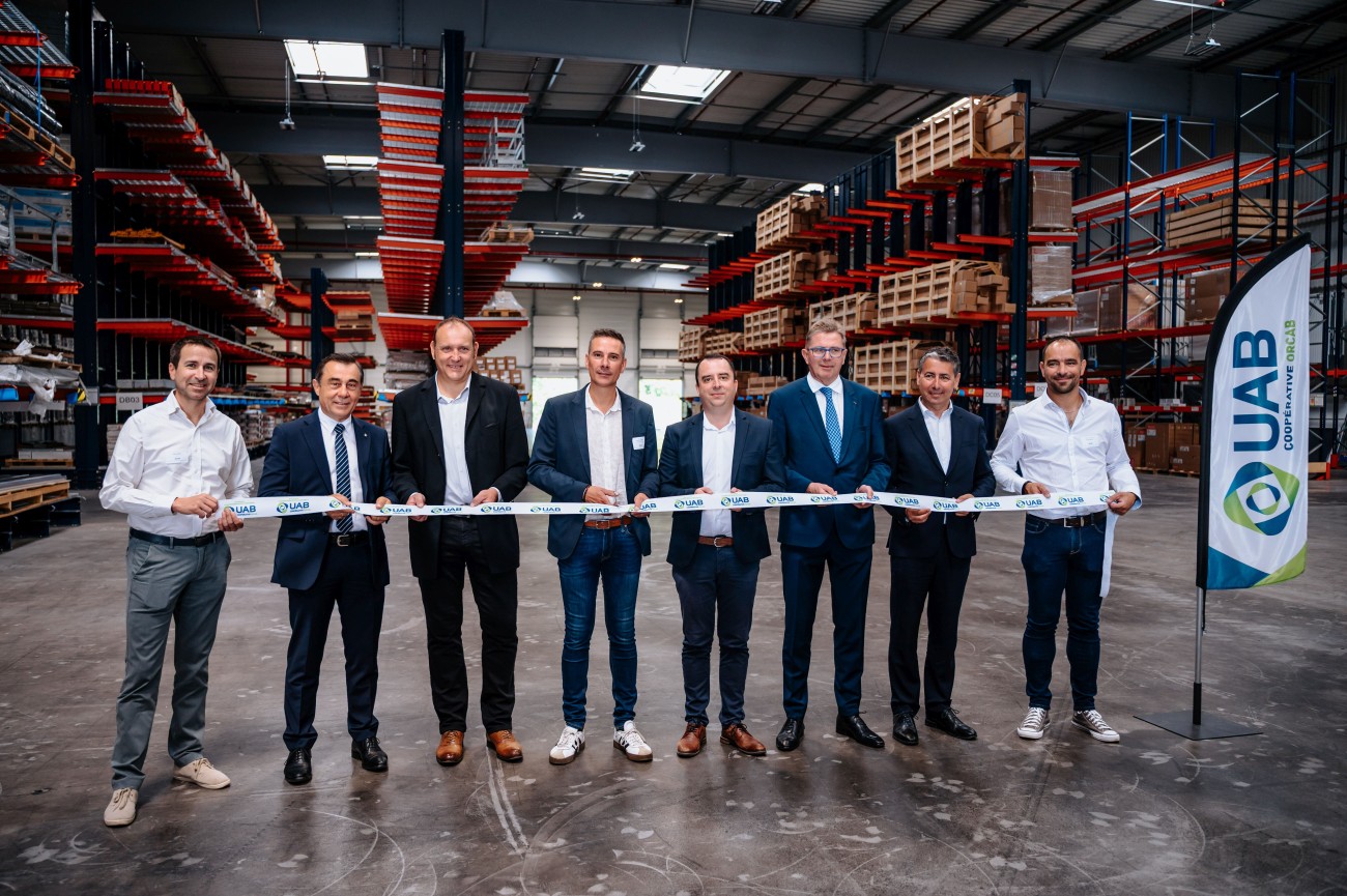 Inauguration de la nouvelle plateforme logistique de l'UAB (Vendée), le 10/06/2025.