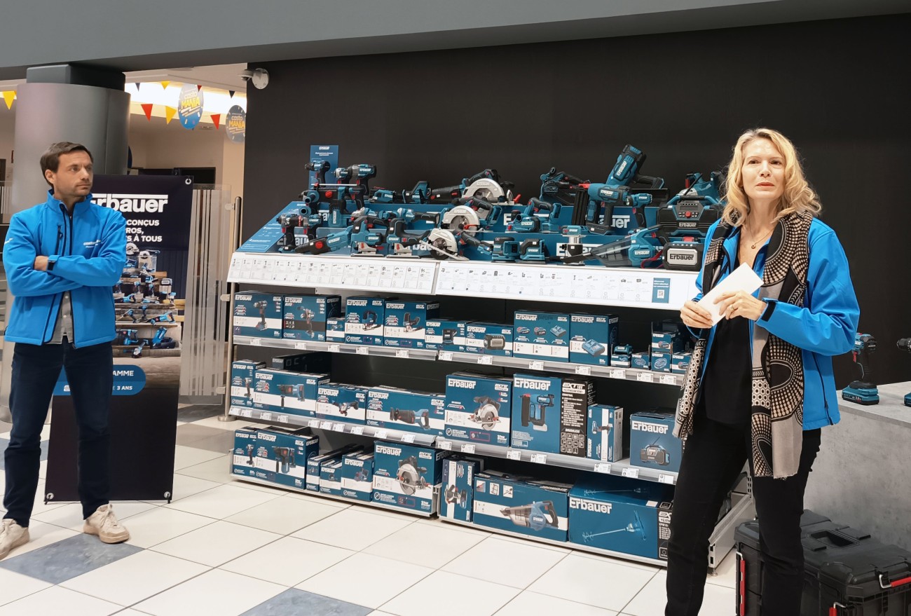 Laboratoire tests produits MDD Erbauer de Kingfisher France, à Templemars (59).