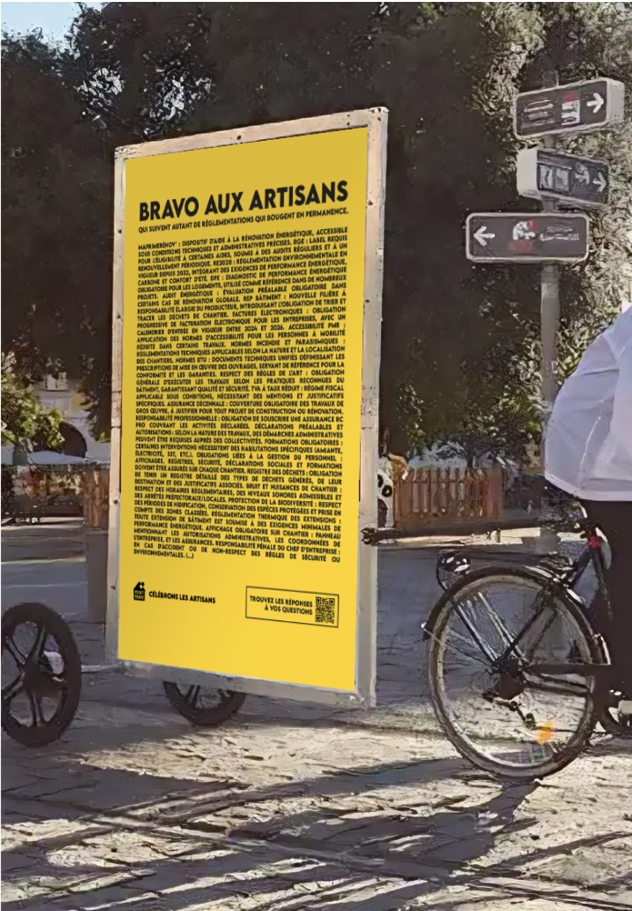 Tout Faire - Campagne de communication "Bravo aux artisans" - Artibat 2025.