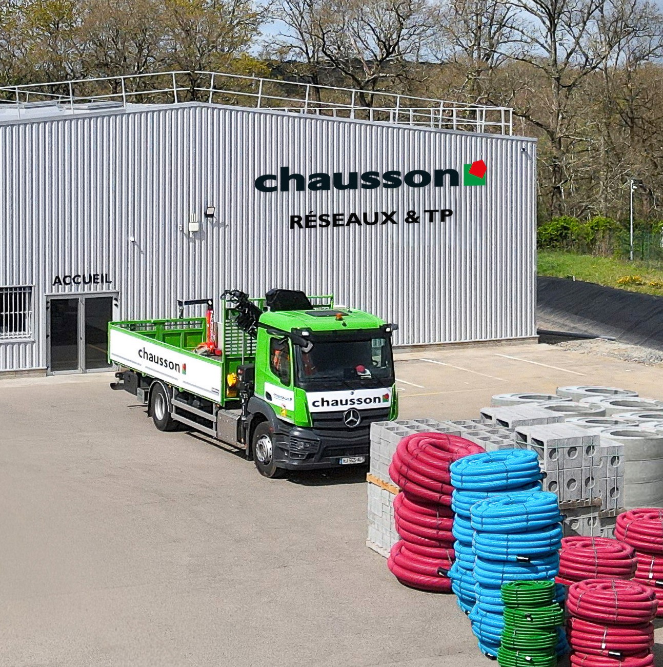Agence Chausson Réseaux & TP à Redon (Ille-et-Vilaine).