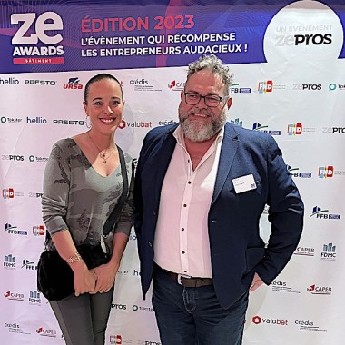 La rencontre avec Steve Le Bris, First Plast, lors des Ze Awards du bâtiment 2023