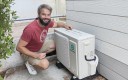 Installation d'une PAC air-eau Heiwa.