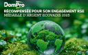 DomPro et la médaille d'argent ÉcoVadis 2025.