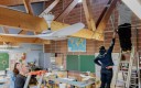Salle de classe école ventilation brasseur d'air installation