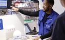 Comptoir dans une agence de Rexel France.
